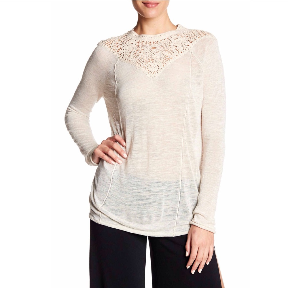 Haute Hippie "Tripster" crochet lace sweater